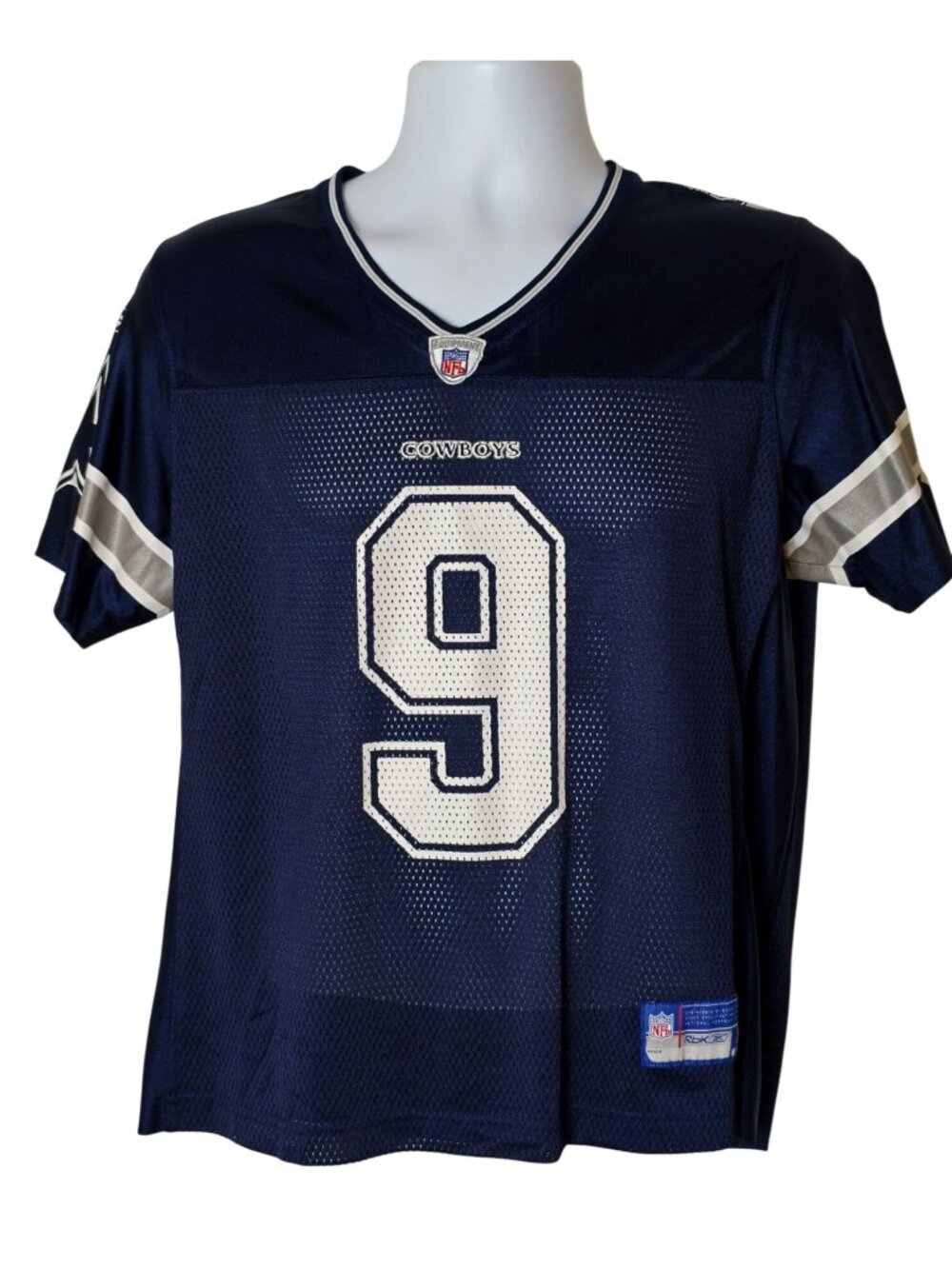 Dallas Cowboys Tony Romo Jersey #9 Mens L Reebok Football NFL Blue Athleisure